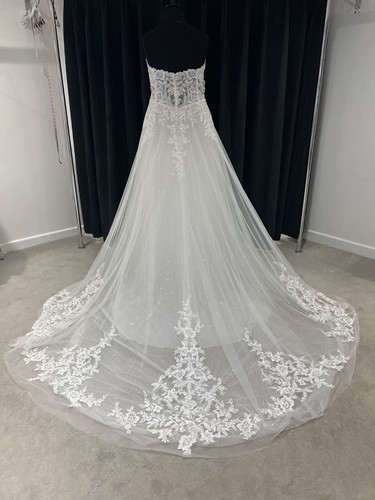 Vestido de novia Mori Lee 3326 Carol talla 26 GENUINO marfil/marfil - Imagen 4 de 5