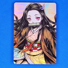 Demon Slayer Nezuko Kamado Rainbow Foil Holographic Character Art Trading Card A