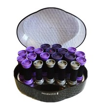 Remington Model KF-201 Pageant Purple/Black Flocked Wax Core Hot Rollers