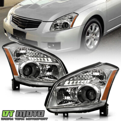 Replacement Headlamps Fits 2007 2008 Maxima Halogen Headlights Pair Left+Right