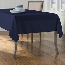 LA Linen Polyester Poplin 60 by 108-Inch Rectangular Tablecloth. Made in USA