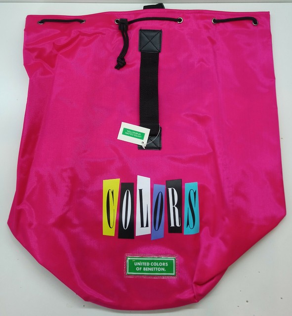 VINTAGE 90's UNITED COLORS OF SCHOOL BAG BACKPACK COLORS NEW 6