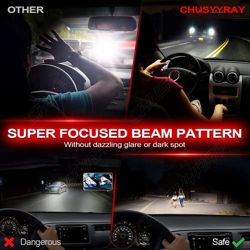 For Lexus ES300 1997-2003 2pcs H3 6000K White LED Fog Light Bulbs Beam Kit USA - Picture 5 of 10