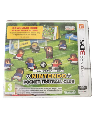 Nintendo Pocket Football Club Nintendo 3DS Spiel - Code In A Box Neu Sealed Selten