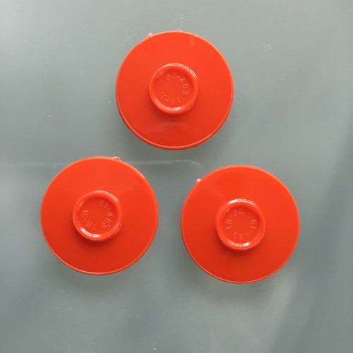 LOTE DE 3 PLATOS ROJOS MEDIANOS DE COLECCIÓN BARBIE COCINA DE LECTURA - Imagen 2 de 2