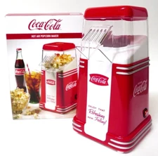 Coca-Cola Red Mini Countertop Popcorn Machine by Nostalgia Air Pop w/Out Oil🍿🍚