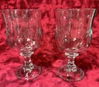 Anchor Hocking Savannah Water Goblets Embossed Floral  Set Of 2  (2 Sets Of 2)