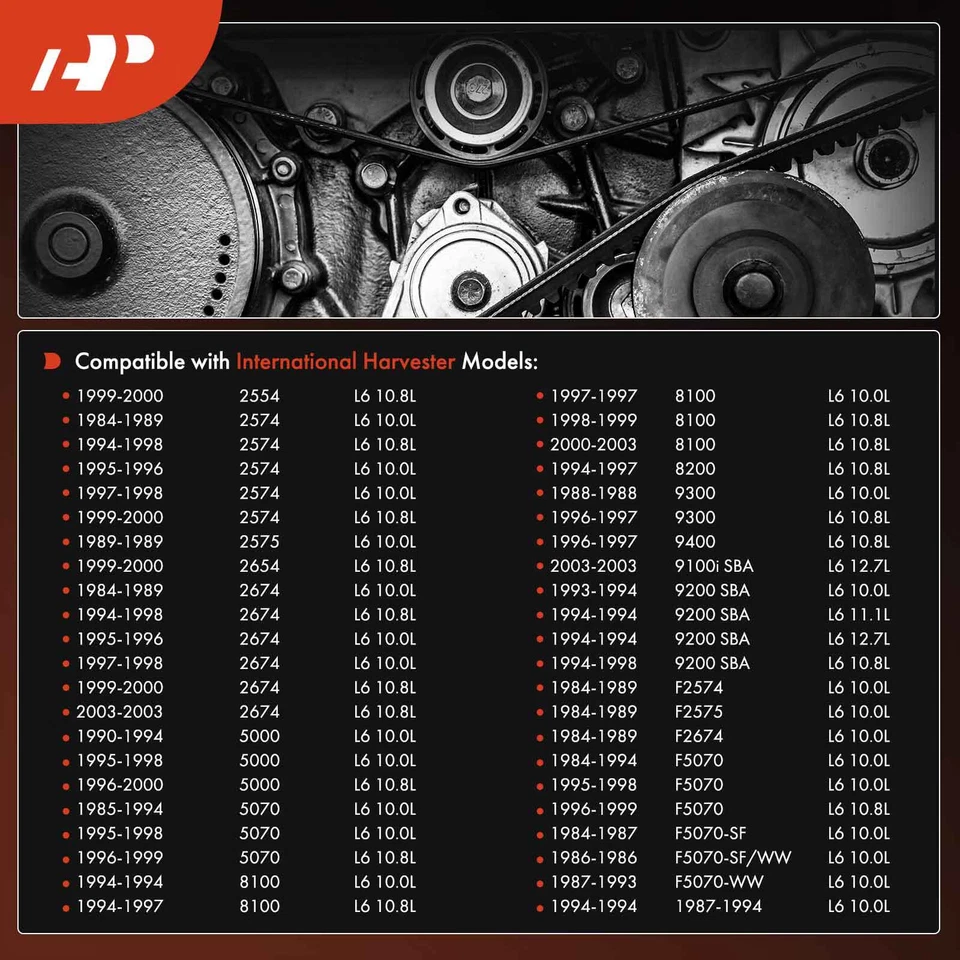 Cinto serpentina A-Premium 60,59 pol para Ford Freightliner International Harvester - Imagem 2 de 4
