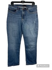 Lee Classic Fit Capri Jeans Womens Size 14 Blue Denim Straight Leg