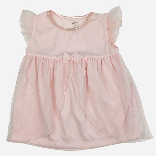 Carter's 2 Piece Pajama PJ Pants Set Girl's 6 Sleeveless Top Soft Pink Peach - Picture 2 of 10