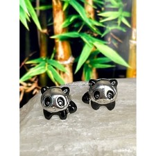 Panda bear earrings  Panda Earrings  Bear earrings  nature earrings  In Box