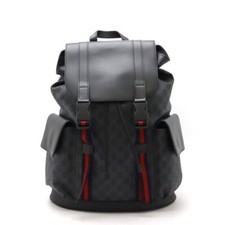 GUCCI GG SUPREME SHERRY LINE RUCKSACK BACKPACK BLACK