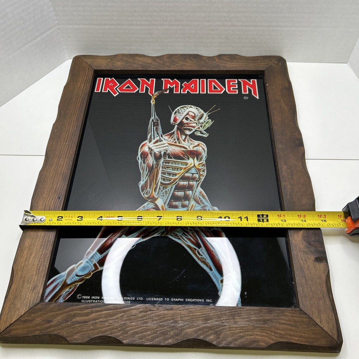 Iron Maiden Somewhere in Time Eddie Carnival Glass Picture Graphi