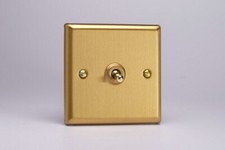 Varilight Classic Brushed Brass Range - White Plastic Switches & Inserts