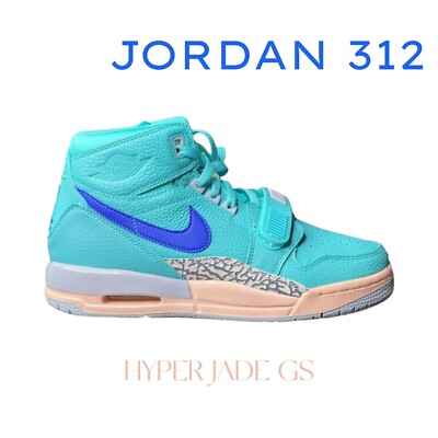 NEW Air Jordan Legacy 312 HYPER JADE SHOES GS 6.5 / Women 8 | eBay