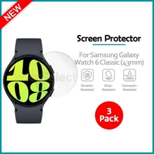 3-Pack LCD Clear HD Screen Protector for Samsung Galaxy Watch 6 Classic (43mm)