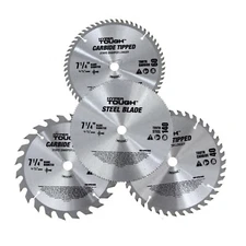 4 Pack Wood Timber Plywood Cutting 7-1/4" Circular/Miter Saw Blades 5/8" Arbor