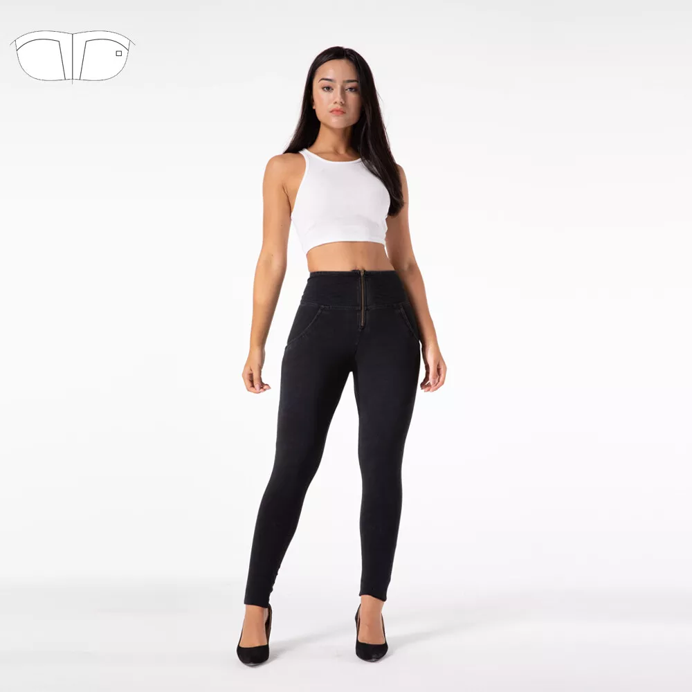 Shascullfites High Waist Jeggings Black Gym And Shapping Push Up