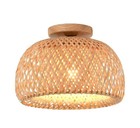 NNEOBA Handmade Boho Bamboo Wicker Ceiling Light Brown