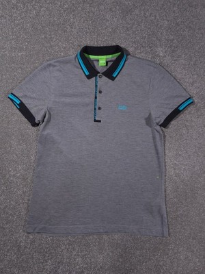 Hugo Boss Hemd Herren XL Grau Baumwolle Polo Slim Sport Athleisure