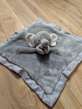 Carter's Just One You Gray Elephant Lovey Satin Trim Security Blanket EUC 2024