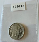 1936-D Buffalo Nickel (A006)- Full date and Mint Mark fully shown