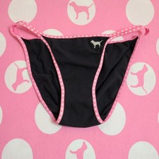 Rare VTG VS PINK Classic Cotton Double String Bikini Panty Size XS