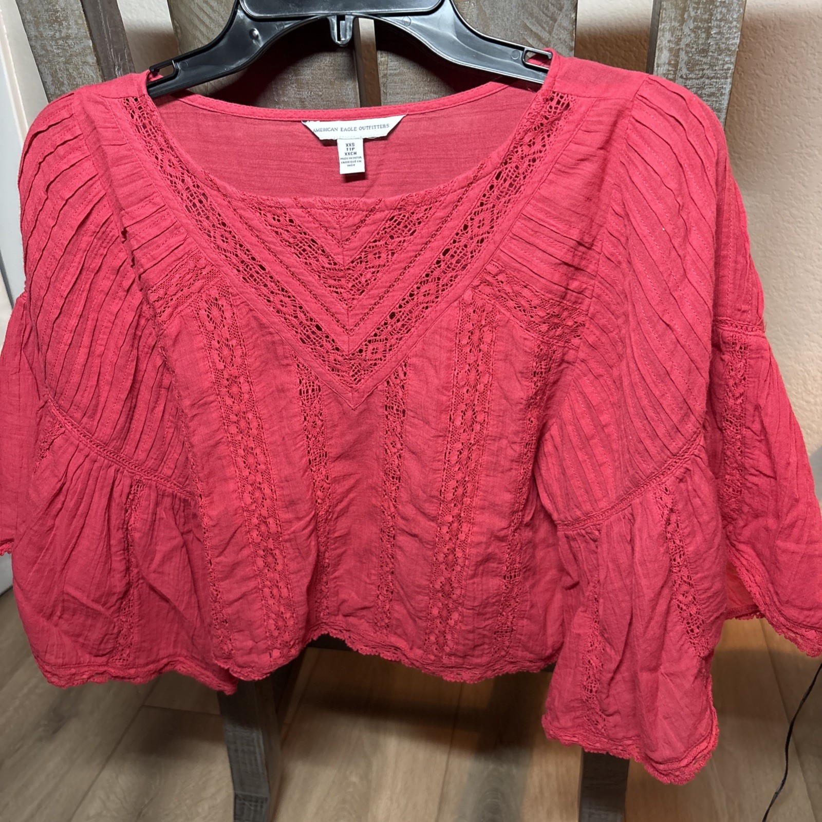 American Eagle Outfitters Red Top Womens Size XXS (#30)