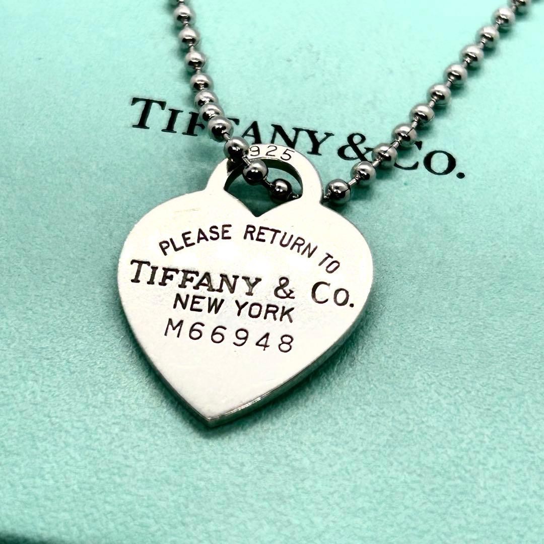 Tiffany Return to Heart Necklace SV925 Large Chain Jewelry Used | eBay