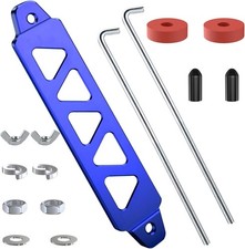 Battery Hold Down Kit, Aluminum Alloy Battery Tie Down Mount Brack Color: Blue