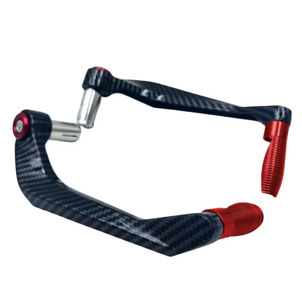 Para Leva Freno Frizione Moto In Alluminio Cubicato Effetto Carbonio - Immagine 2 di 4