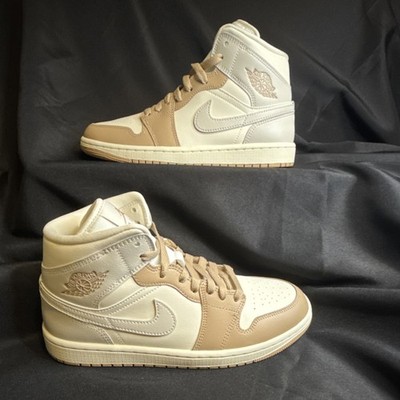 Jordan Air Jordan 1 Mid Tan Gum BQ6472-118 Men's Beige Leather Sneaker 2025