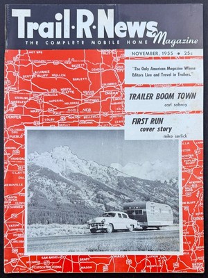 Trail R News Magazine November 1955 Travel Trailer complete RV Mobile Home