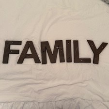 Bronze Cast Iron Wall Letters Unisex OS Brown Excellent Family Sign Decor
