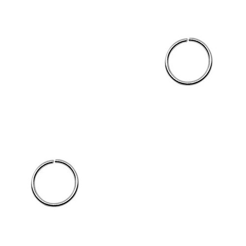 2 aros nariz muy pequeños, diametro 6mm, plata, muy finos sin cierre, grosor 0,6
