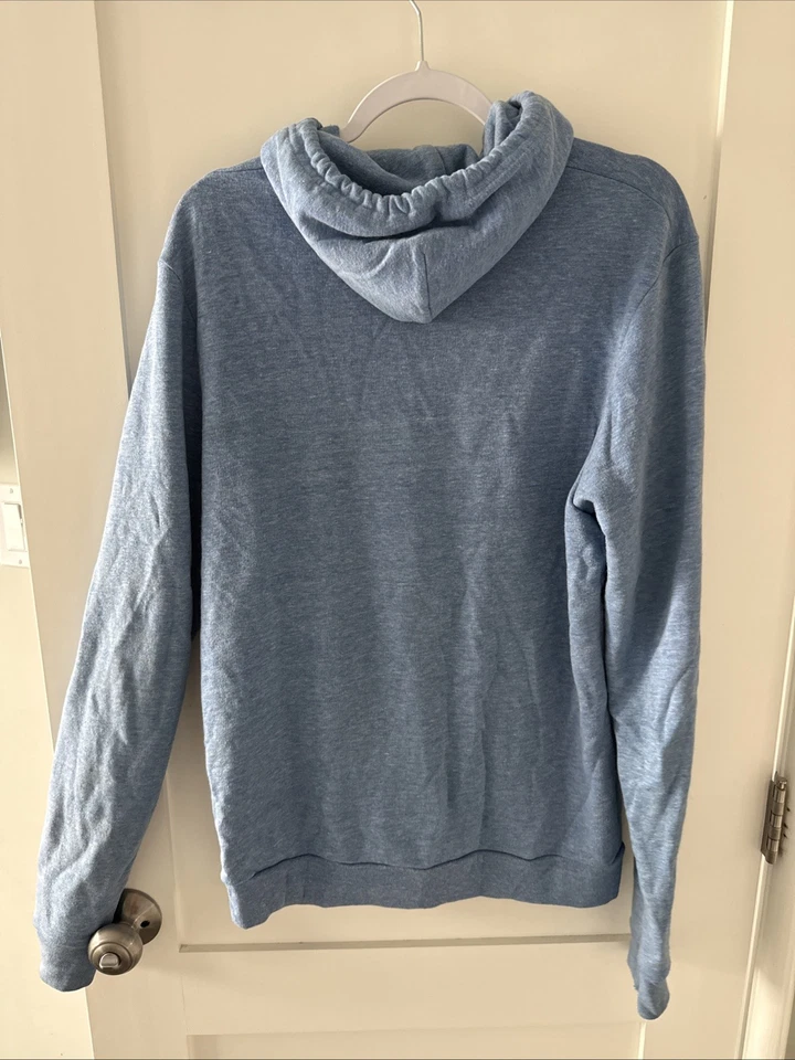 Sudadera con capucha azul bebé American Apparel polar francés con cremallera Foto 4 de 4