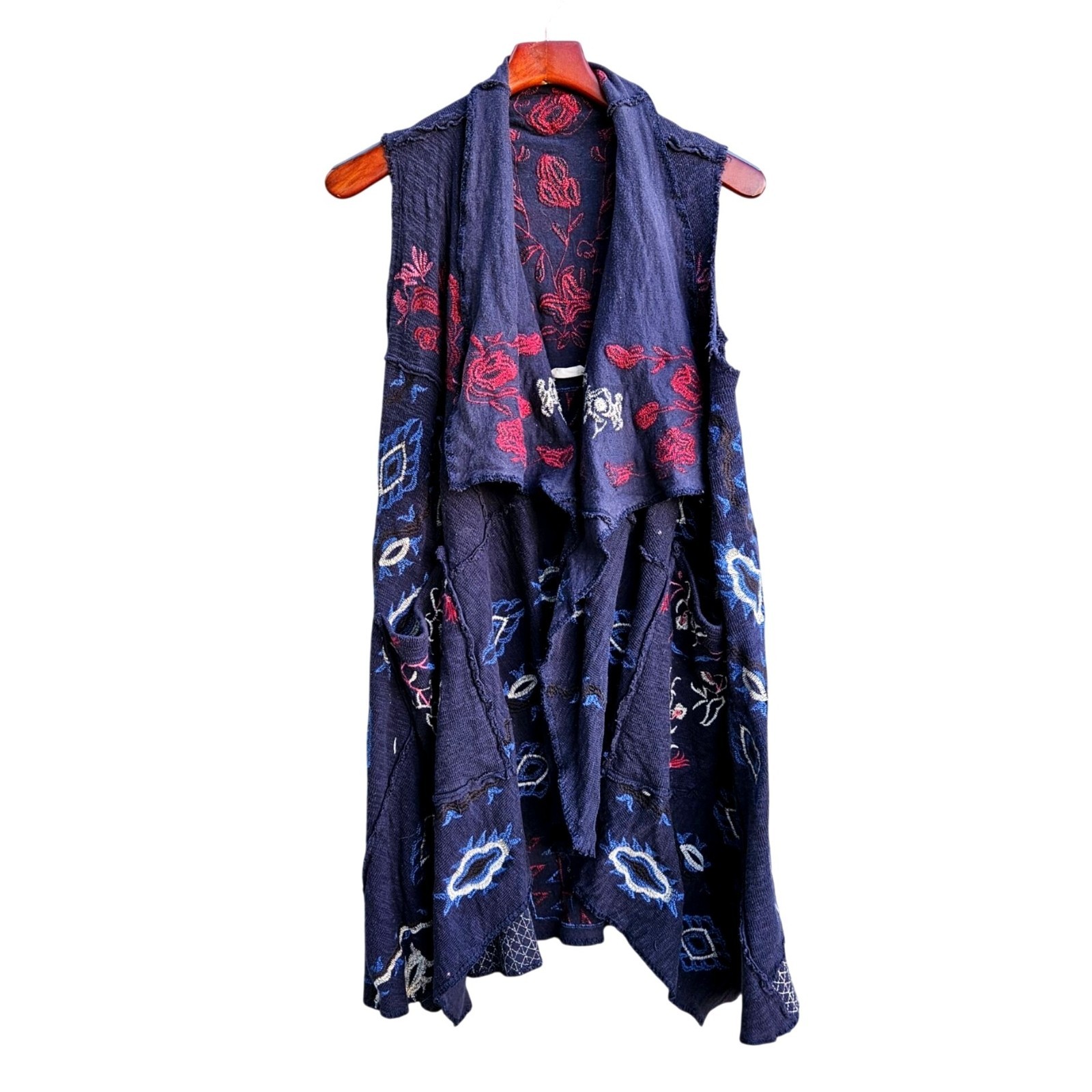 Soft Surroundings Embroidered Patchwork Boho Drap… - image 1