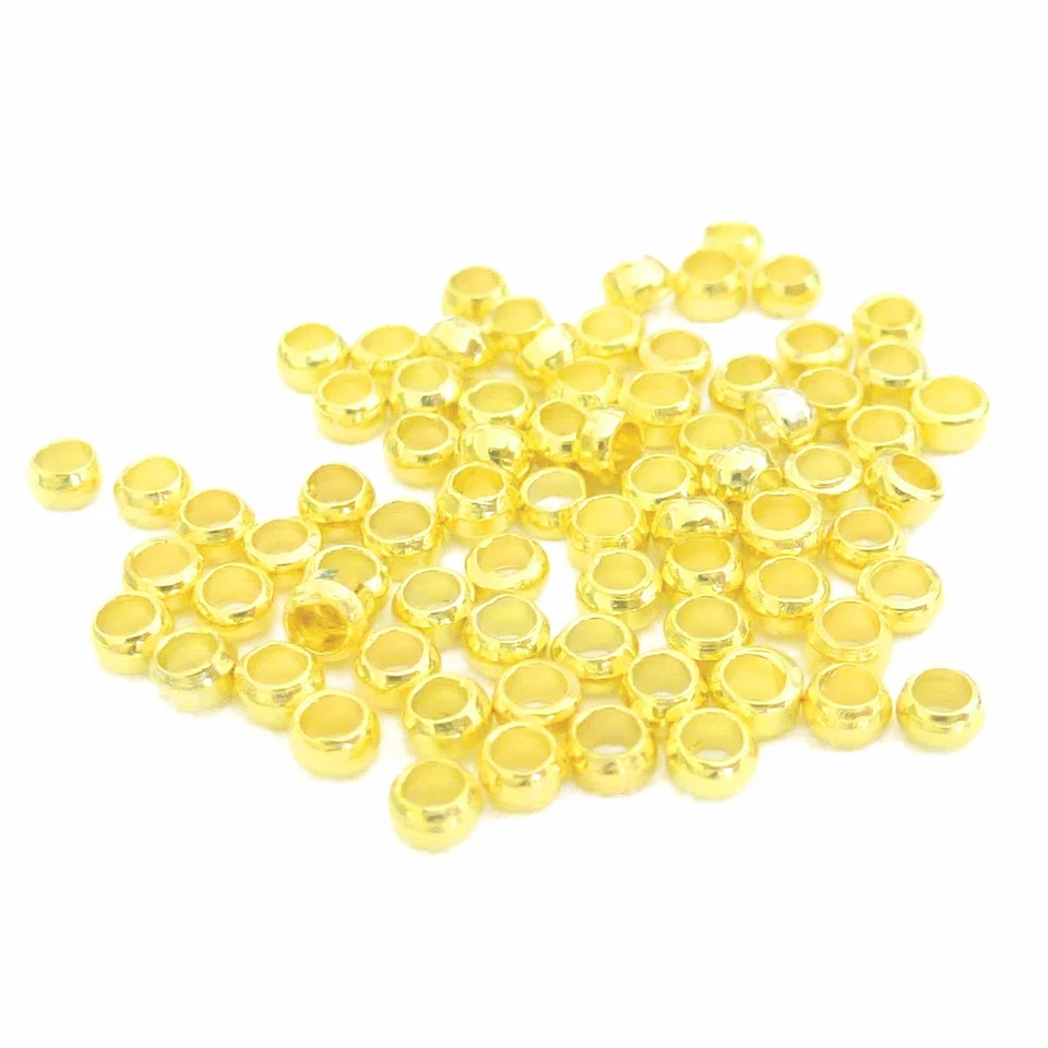 Quetschperlen 1,8 mm Farbe Gold 500 Stück Perlen Spacer nenad-design AN019 - Bild 2 von 4