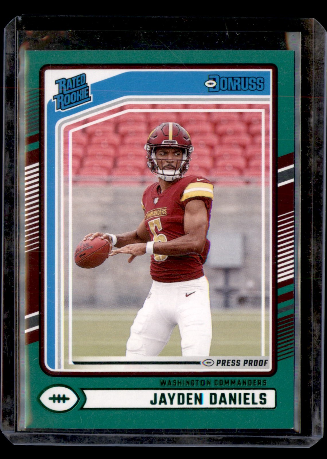 2024 Panini Donruss Jayden Daniels Press Proof Green RC Rated Rookie #389
