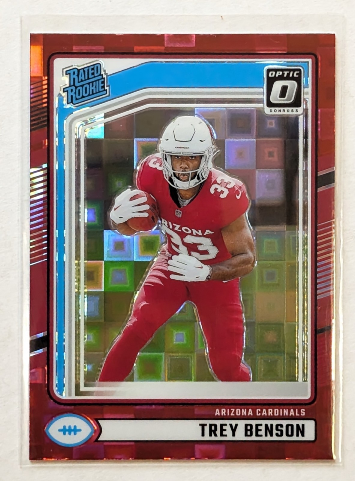 2024  Donruss Trey Benson Optic Preview Red Pandora Prizm RC #326 Cardinals
