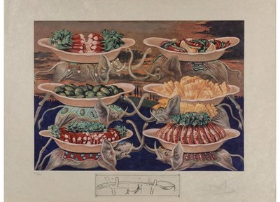 Salvador Dali (1904-1989). Les diners de Gala, 1978 Bild 5 A1-A4 Plakat Kunst P