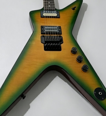 US Dimebag Darrell Rebel Electric Guitar FR Bridge HH Pickups Flamed Maple Top