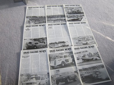 9 x Drag racing news magazine April,May,Jun,July,Aug,Sep,Oct,Nov,Dec 1984