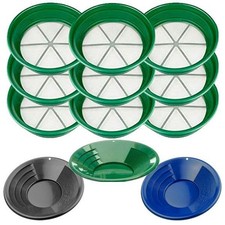 Sluice Monkey 9pc Classifier Sifting Pan Set for Your Gold Panning Plus 3 14":Go