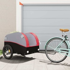 Bike Trailer Black and Red 99.2 lb Iron