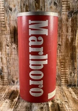 Vintage Marlboro Tube Ashtray Phillip Morris Tall Standing Floor Ashtray 90s 21”