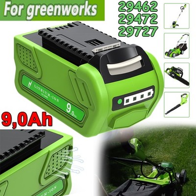 40V Akku 9.0Ah Für Greenworks G40B2 Li-Ion Batterie G40B25 G-Max Gen 29462 29472
