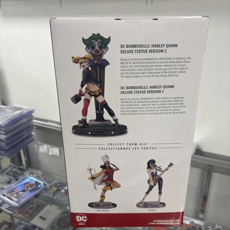 Cómic DC Bombshells Harley Quinn versión de lujo 2 estatua de resina DC Comics Foto 2 de 4