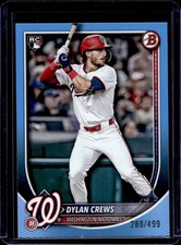 2025 Bowman Dylan Crews RC Sky Blue Border Rookie #/499 Nationals