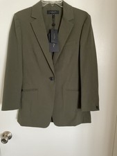 Rag Bone Olive Green, Cotton, Single Button Blazer, Women s Size US 00, NWT